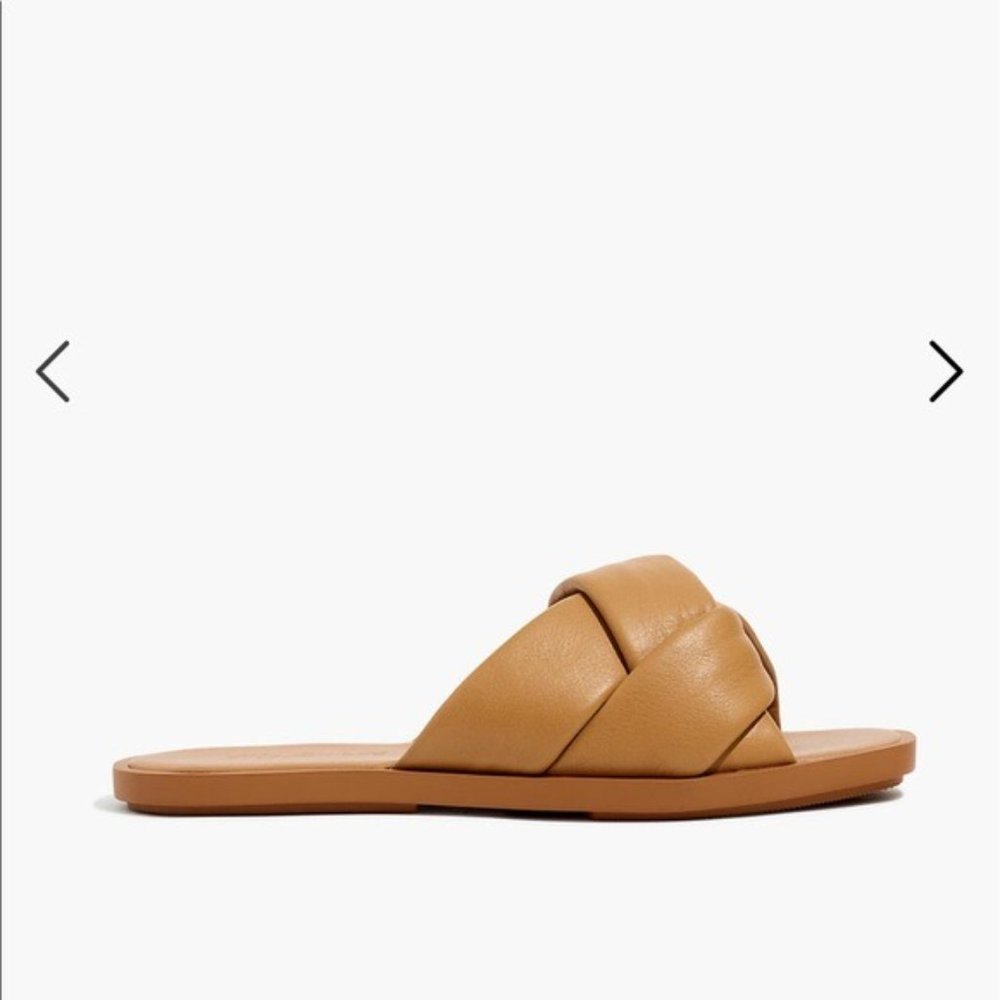 Madewell The Jayna Braided Slide Sandal in Amber Brown - Picture 2 of 8